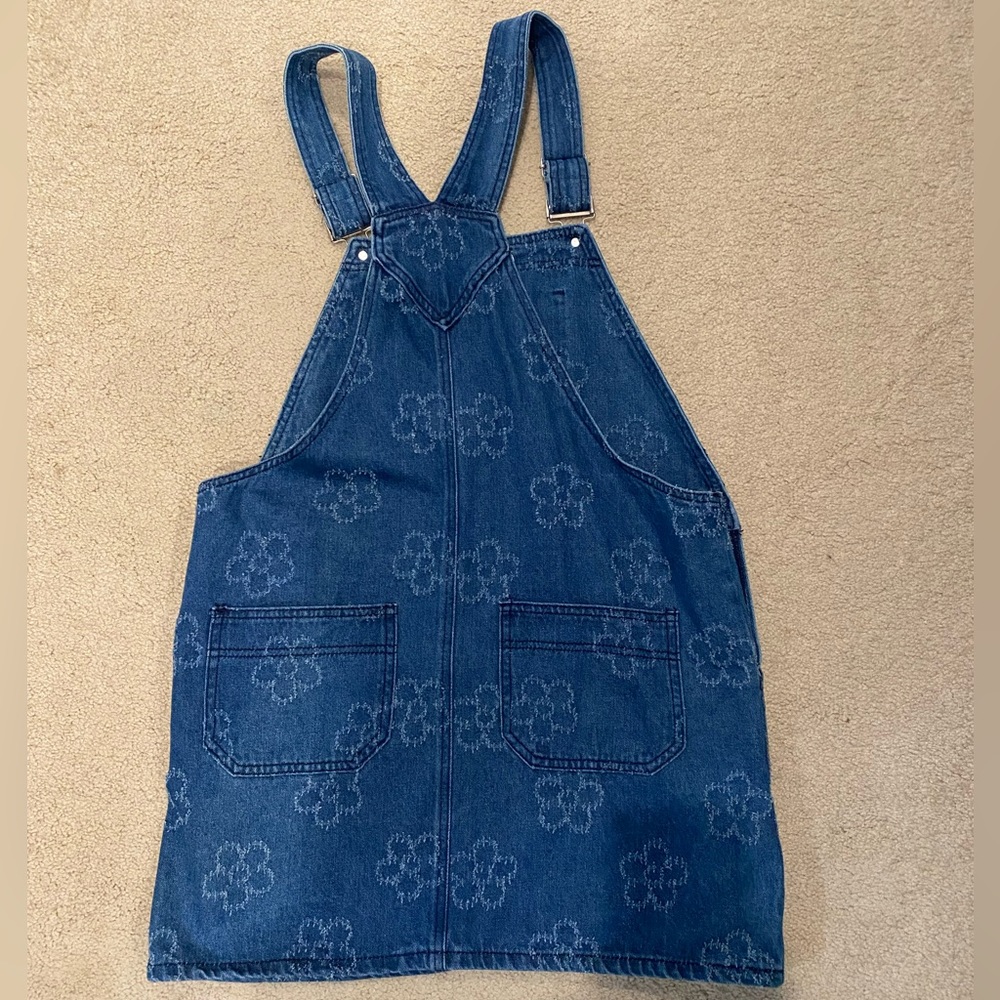 Storia flower jean skirt overalls - Picture 2 of 3